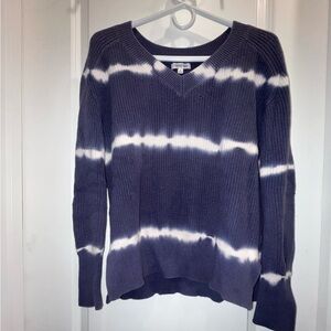 JOHNNY WAS Tie Dye Knit Ribbed Pullover Sweater